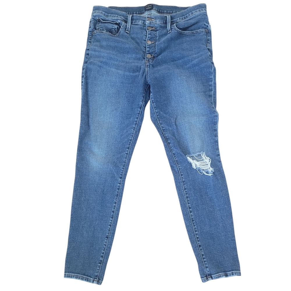 J Crew Distressed button up Jeans